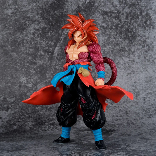 Son Goku SSj4 Anime Figure, Super Saiyan 4 Dragon Ball GT Standing Action PVC Figurine Statue 27 CM