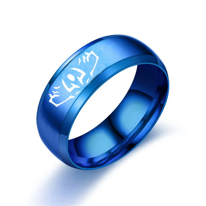 Anime Jujutsu Kaisen Ryomen Sukuna Itadori Yuji Ring Cosplay Stainless Steel Ring Jewelry Accessories