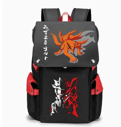 Naruto Anime Backpack, Naruto Shippuden College School Student Bag Multifunctional Large Capacity Computer Travel Backpack