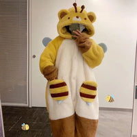 Honey Bee Bear Fleece Pajamas