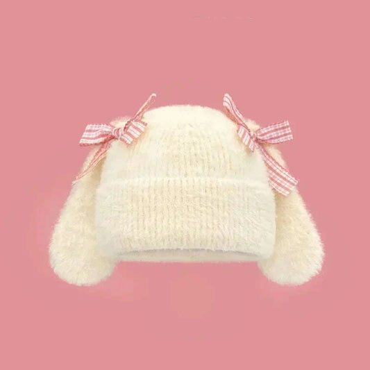 Cute Bow Bunny Beanie CLOUDANIMESTUDIO