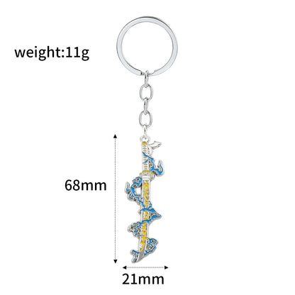 Demon Slayer Sword Keychains, Anime Kimetsu no Yaiba Tomioka Weapon Key Chains Accessories