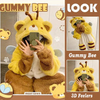 Honey Bee Bear Fleece Pajamas