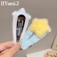 Plush Star Pastel Hair Clips