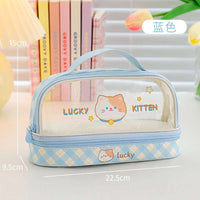 Double-Layer Transparent Pencil Bag CLOUDANIMESTUDIO
