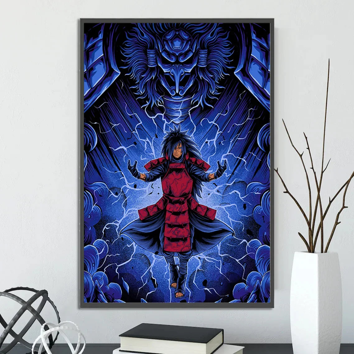 Naruto Shippuden Hot Japanese Self-adhesive Poster, Anime Wallpaper Sasuke Kakashi Itachi Madara and More Wall Art Wall Decors