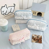 Gingham & Lace Pencil Case