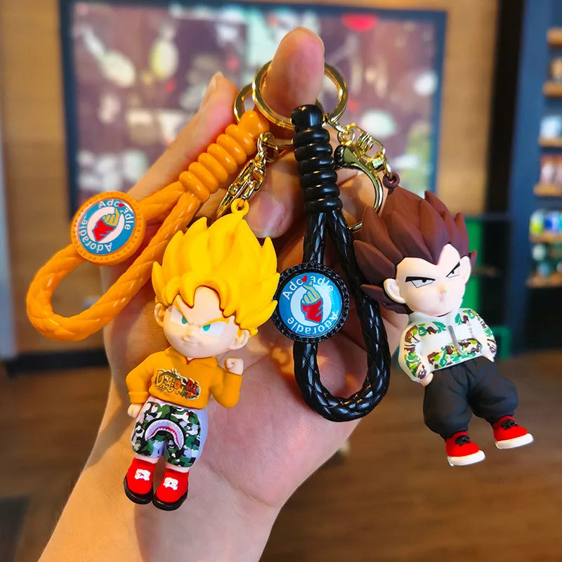 Dragon Ball Z Key Chains Anime Series Car Pendant Keyring Kids Accessories Gifts