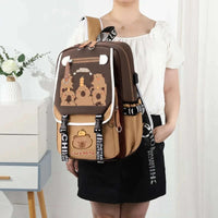 Cute Capybara Buddies Backpack With Pencil Case CLOUDANIMESTUDIO
