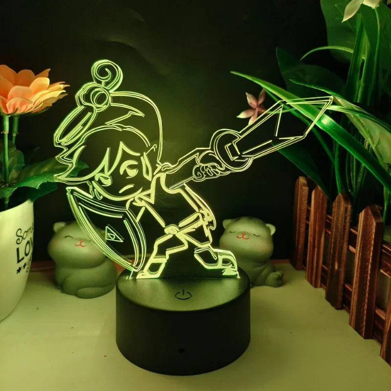 Legend of Zelda Night Lights Anime 3D Led Lamp Link Tears Of The Kingdom Lighting Bedroom Decoration