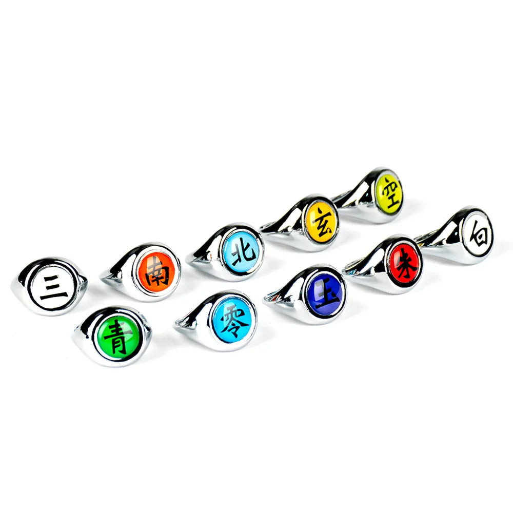 Naruto Shippuden Adjustable Akatsuki Ring Metal Cosplay Accessories Costumes