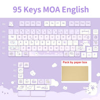 Kawaii Cat Lilac Key Caps