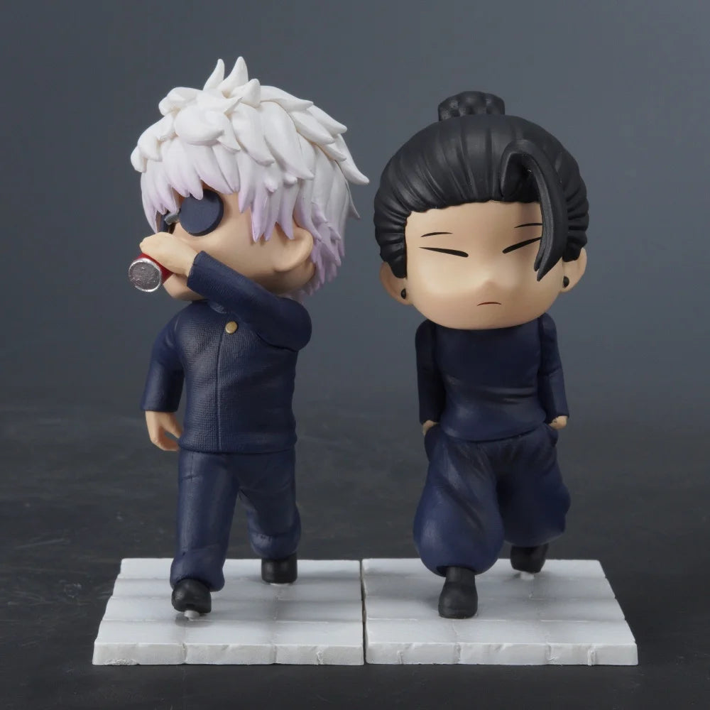 Geto Suguru & Satoru Gojo Mini Chibi Action Figure, Anime Jujutsu Kaisen Figurines PVC Statue