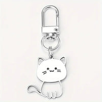 Silvery Cat Kawaii Keychain