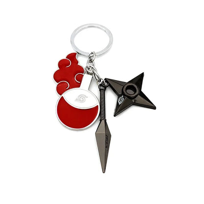 Naruto Shippuden Keychains Toy Kunai Shuriken Konoha Anime Key Chains Accessories Gift
