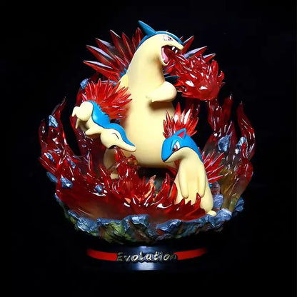 Pokemon Evolution LED Anime Figures, PVC Statue Model Toy Collections 20-35cm
