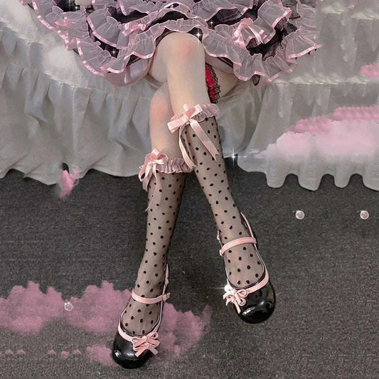 Pretty Polka Dot Socks CLOUDANIMESTUDIO