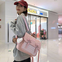 Gingham School Bag CLOUDANIMESTUDIO