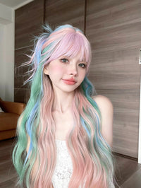 Iridescent Rainbow Synthetic Wig