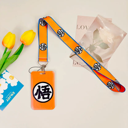 Dragon Ball Credential Holder Anime Lanyards Neck Strap For Card Badge Keychain Accessories Gifts