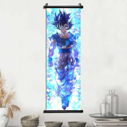 Dragon Ball Super Posters, Anime Wall Artwork Ultra Instinct Goku Vegeta Canvas Super Saiyan Hanging Scrolls Home Room Decor