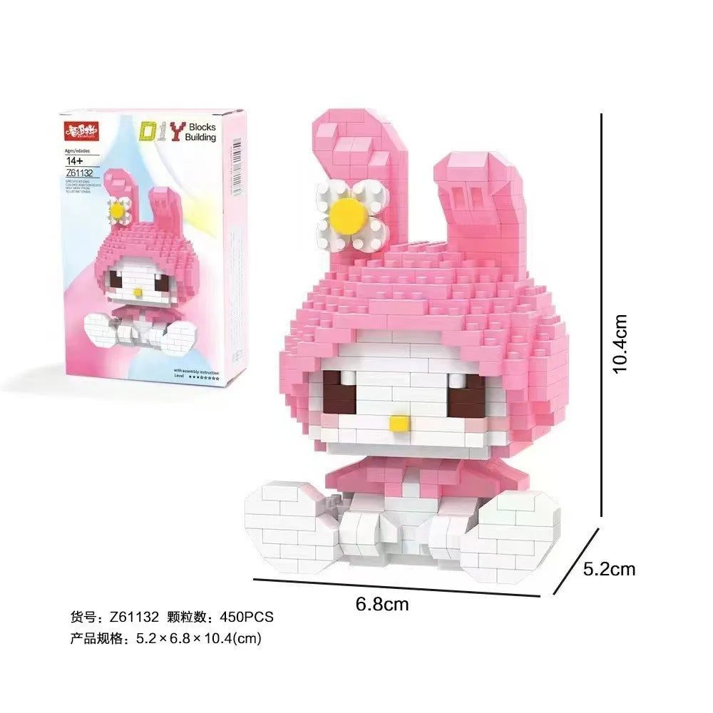 Anime Hello Kitty Building Block Model – Fun Assembled Toys for Kids