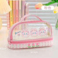 Double-Layer Transparent Pencil Bag CLOUDANIMESTUDIO