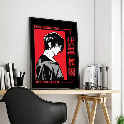 Jujutsu Kaisen Fushiguro Toji Poster, JJK Anime Posters Wall Art Decor Game Room