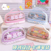 Double-Layer Transparent Pencil Bag CLOUDANIMESTUDIO