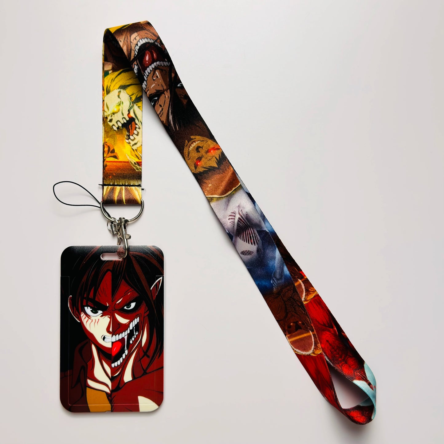 Attack On Titan Card Holder Lanyards Keys Neck Strap Card Badge Keychains For Anime Otaku Fans Gifts