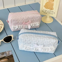 Gingham & Lace Pencil Case
