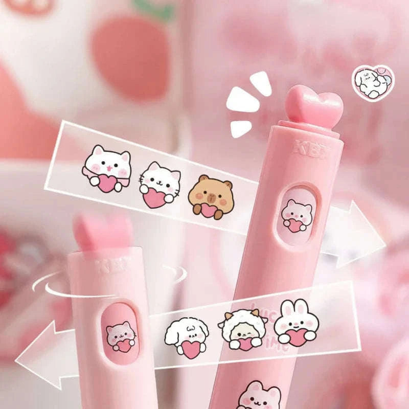 Kawaii 360 Rotating Cuties Gel Pens 2PCS CLOUDANIMESTUDIO