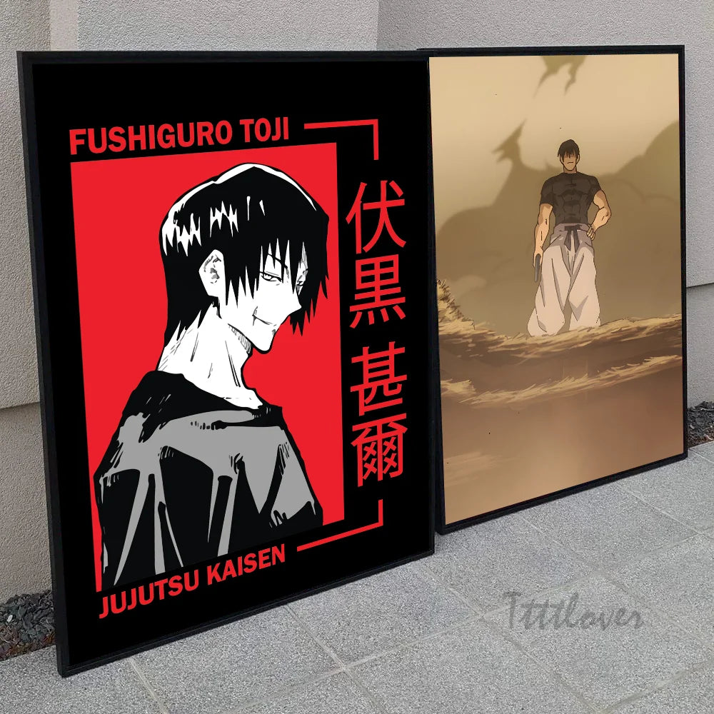 Jujutsu Kaisen Fushiguro Toji Poster, JJK Anime Posters Wall Art Decor Game Room