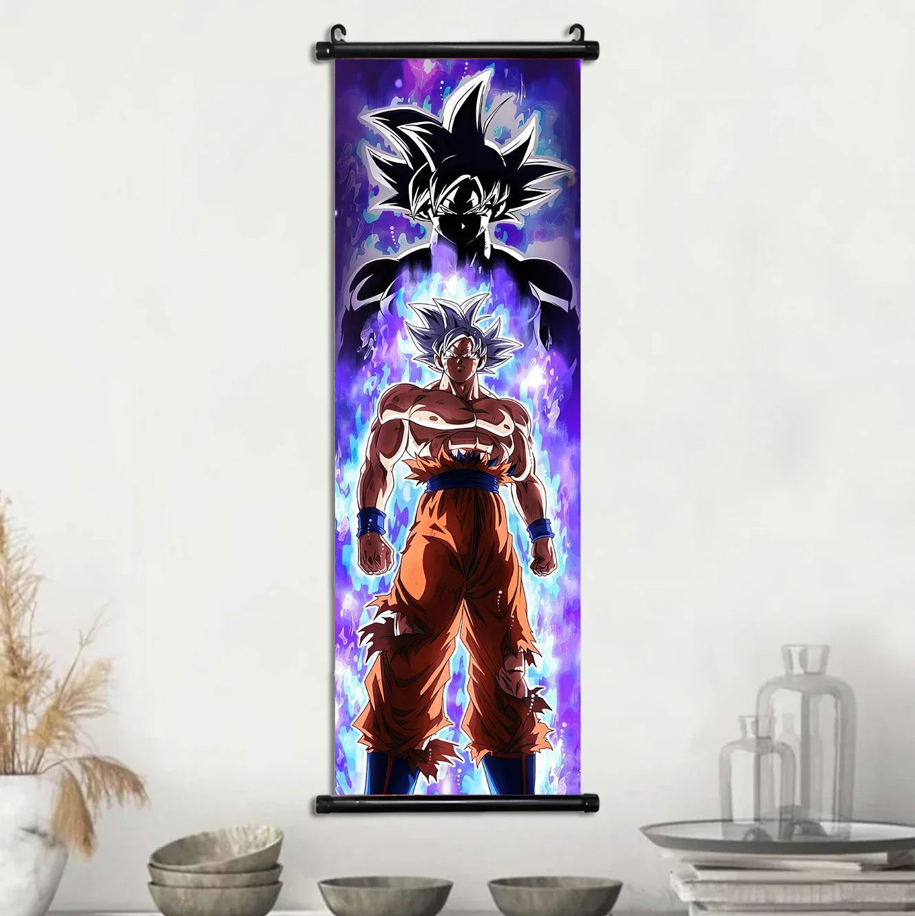 Dragon Ball Super Posters, Anime Wall Artwork Ultra Instinct Goku Vegeta Canvas Super Saiyan Hanging Scrolls Home Room Decor