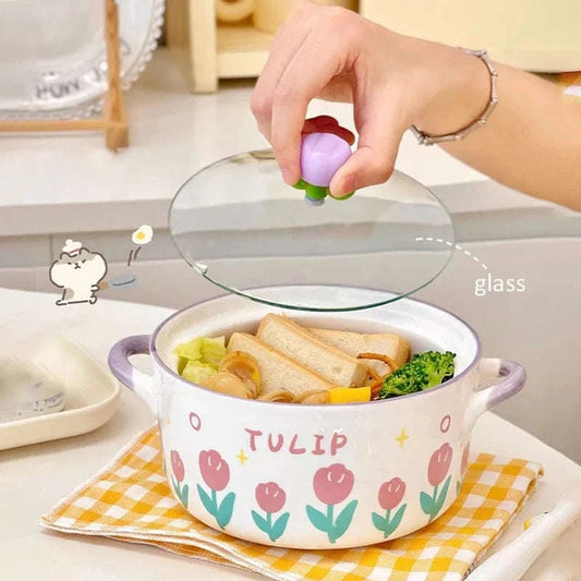 Kawaii Flower Ramen Bowl CLOUDANIMESTUDIO