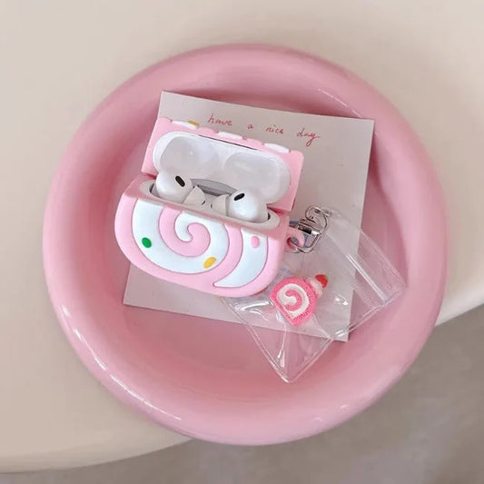 Strawberry Swiss Roll AirPods Case