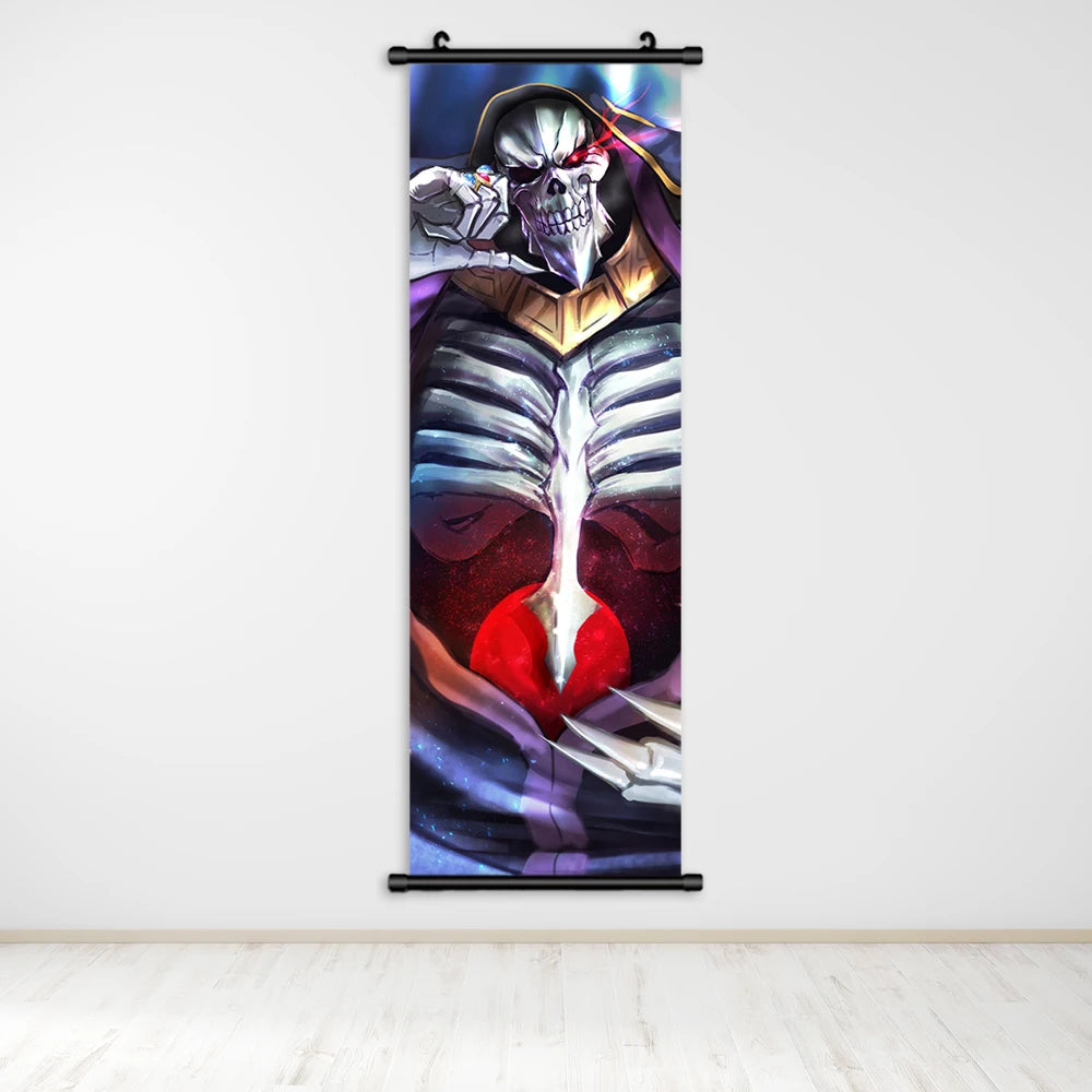 Overlord Anime Canvas Wall Art, Hanging Scrolls Digital Painting Print Posters