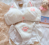 Cat Paw Plush Underwear Set
