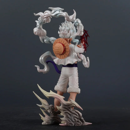 Gear 5 Monkey D. Luffy Anime Figure, One Piece Figure Nika Luffy Action Figurine PVC Statue 25 CM