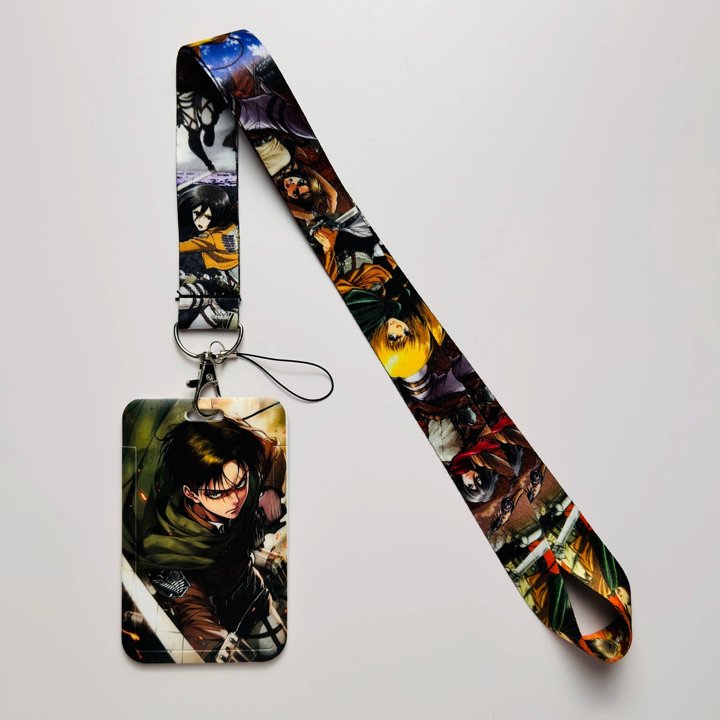 Attack On Titan Card Holder Lanyards Keys Neck Strap Card Badge Keychains For Anime Otaku Fans Gifts