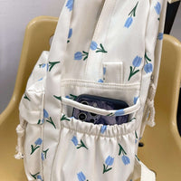 Blue Tulips Backpack CLOUDANIMESTUDIO