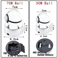 Pokemon 3D Crystal Ball Pokeballs with LED Light Base, Kids Anime Toy Gifts