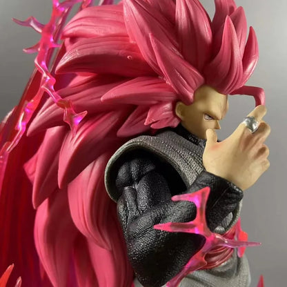 Zamasu Goku Black Super Saiyan Pink Rose 3 Action Figure, Dragon Ball Anime Figurines Statue PVC 45 CM