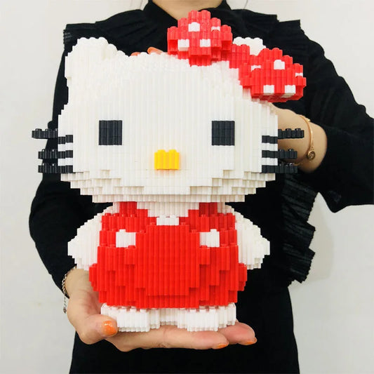 Hello Kitty My Melody Sanrio Anime Cartoon Kawaii Cute Building Blocks Assembling Toys Puzzles