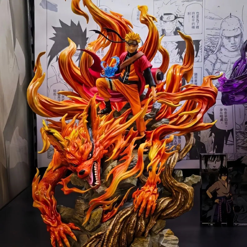 Uzumaki Naruto Anime Action Figure, Naruto Nine Tails Kyuubi Kurama PVC Figurines Statue 43 CM