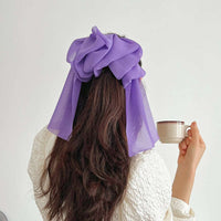 Large Chiffon Barrette Bow CLOUDANIMESTUDIO
