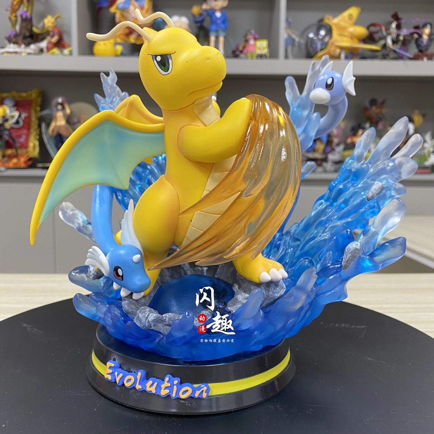 Pokemon Evolution LED Anime Figures, PVC Statue Model Toy Collections 20-35cm