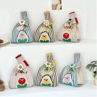 Kawaii Flower Knot Beach Bag CLOUDANIMESTUDIO