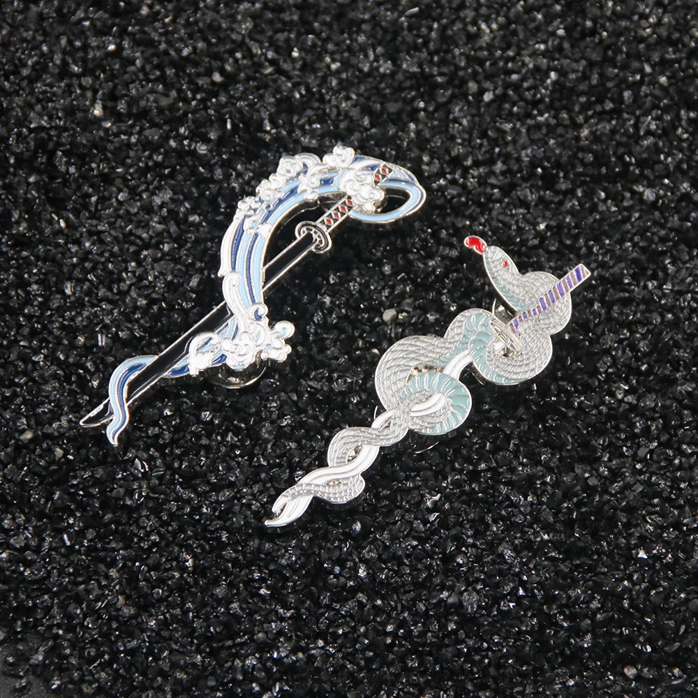 Demon Slayer Sword Keychains, Anime Kimetsu no Yaiba Tomioka Weapon Key Chains Accessories