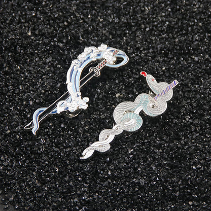 Demon Slayer Sword Keychains, Anime Kimetsu no Yaiba Tomioka Weapon Key Chains Accessories